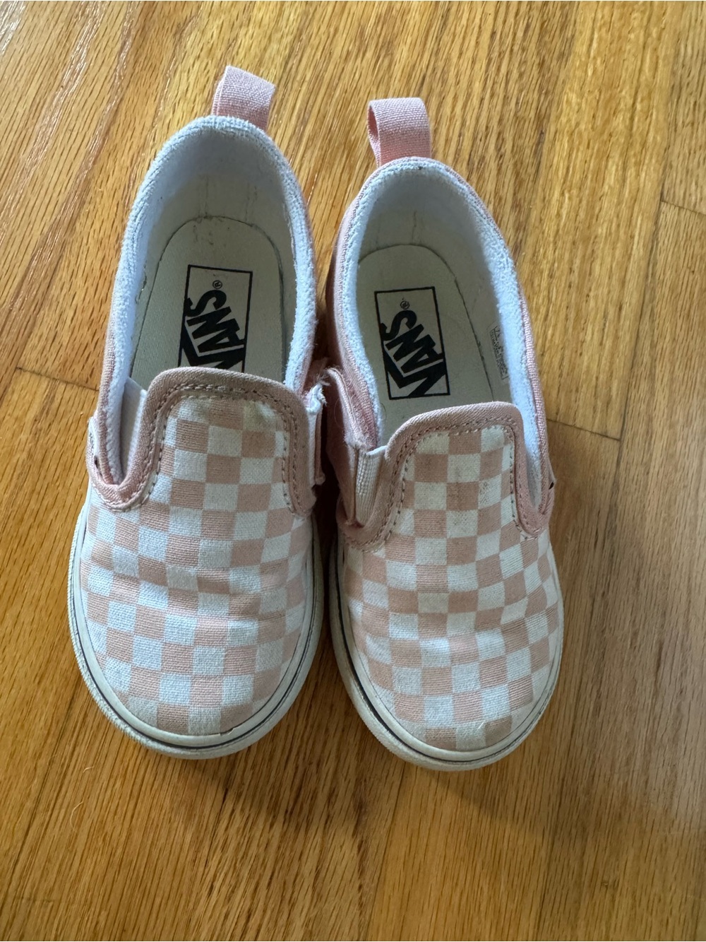 Vans Kids Slip-On Checkerboard Shoes - Pink